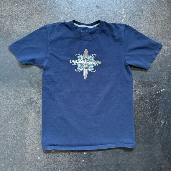 Nike North Shores Long Boards Blue Graphic Short Sleeve T-Shirt Size Medium - Picture 1 of 11